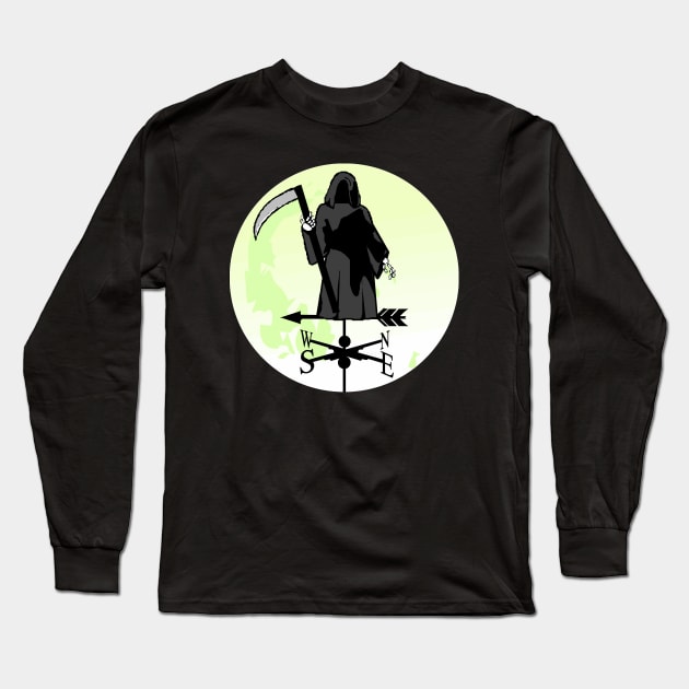 Grim Reaper Moon Weathervane Long Sleeve T-Shirt by Nuletto